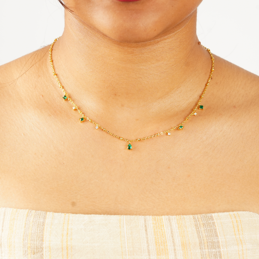 DROPLETS ZIRCON NECKLACE