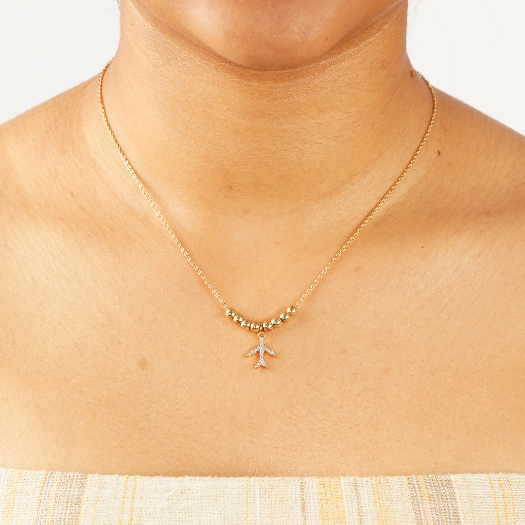 AIRCRAFT SHAPE PENDANT NECKLACE