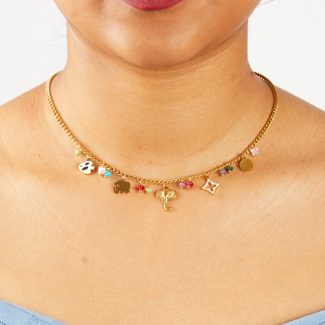 MULTI CHARM NECKLACE