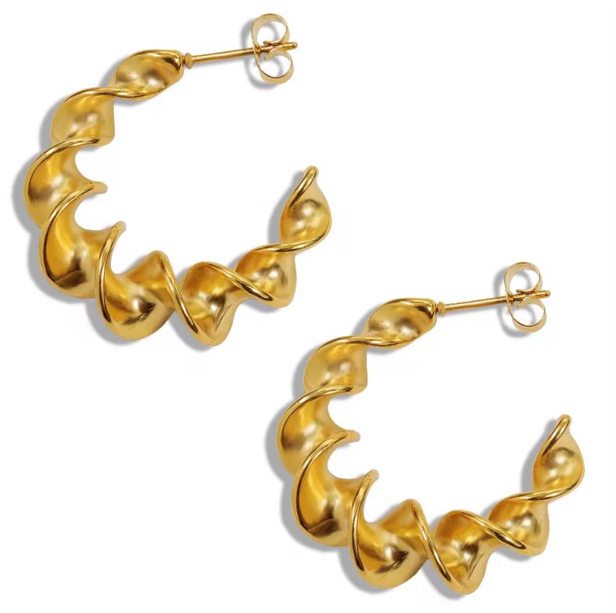 TWIST HOOP EARRINGS