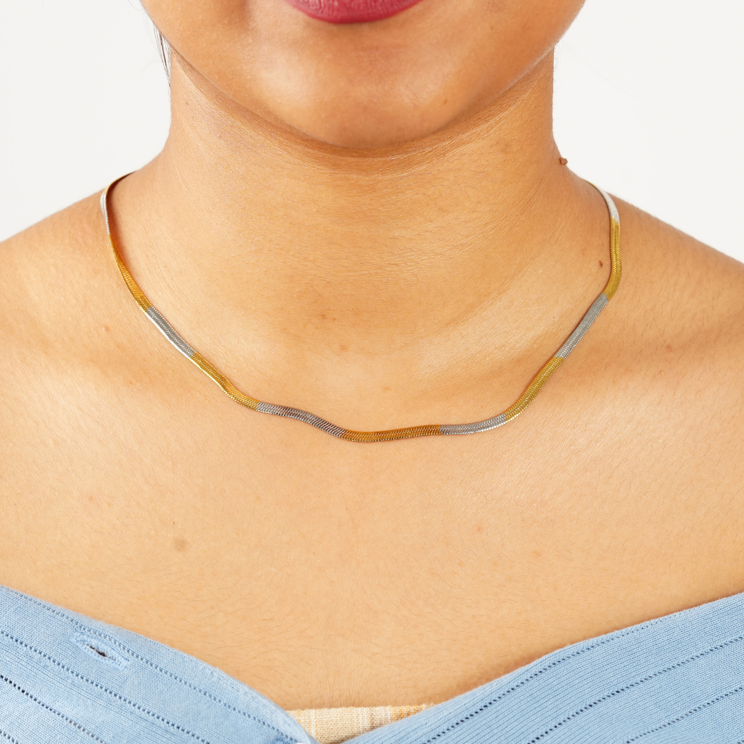 TWO-TONE SNAKE CHAIN