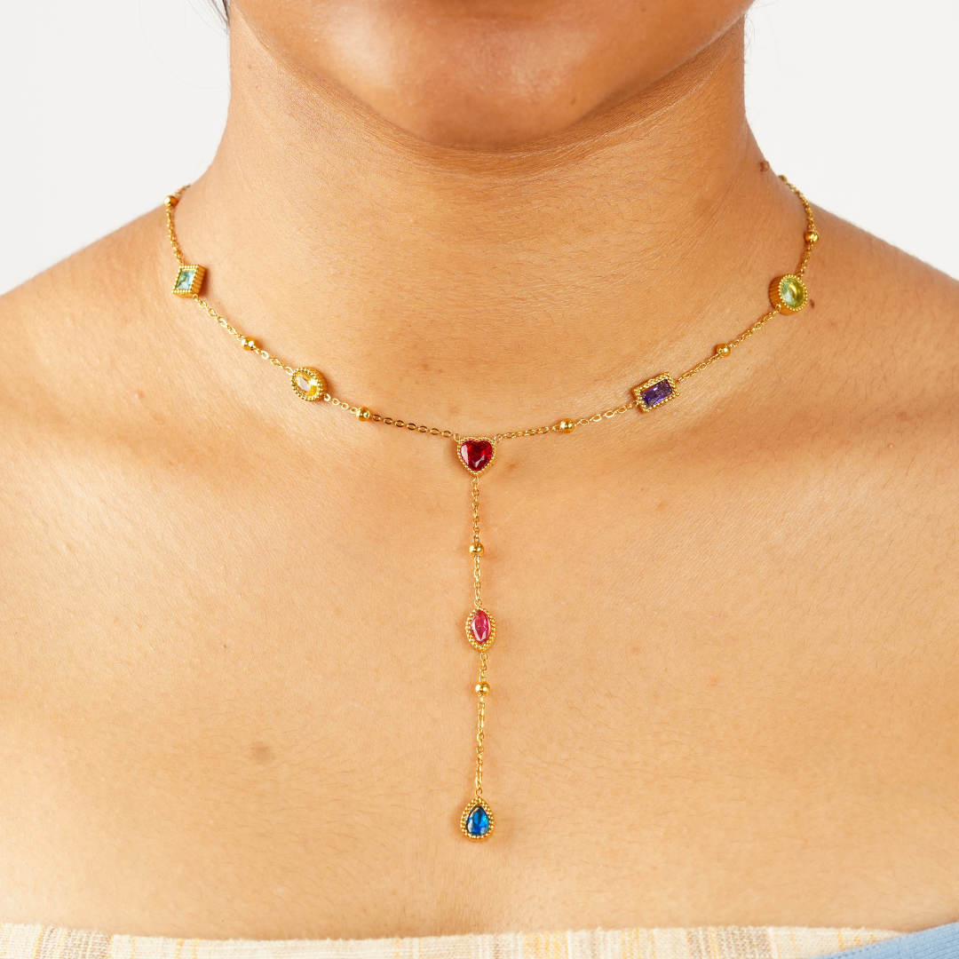 MULTI STONE NECKLACE