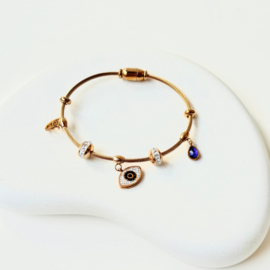 EVIL,S EYE CHARM BANGLE