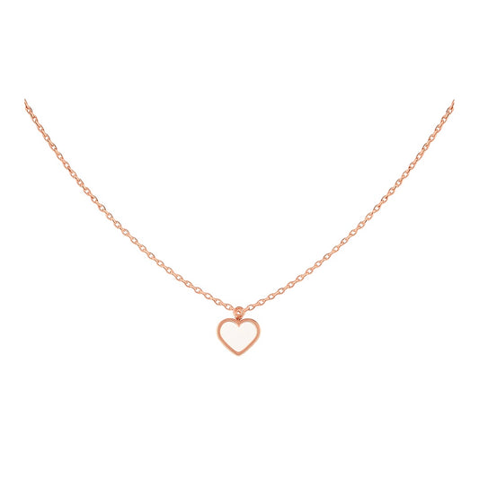 DOUBLE SIDE HEART NECKLACE (BLACK&WHITE)