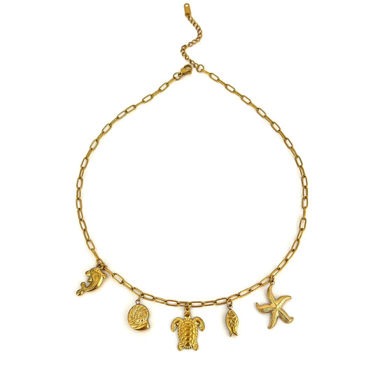 GOLDEN SEA GODDESS NECKLACE
