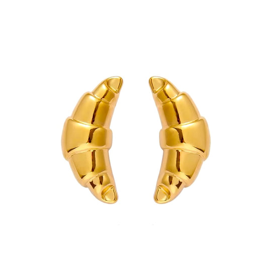 GOLDEN CROISSANT STUDS