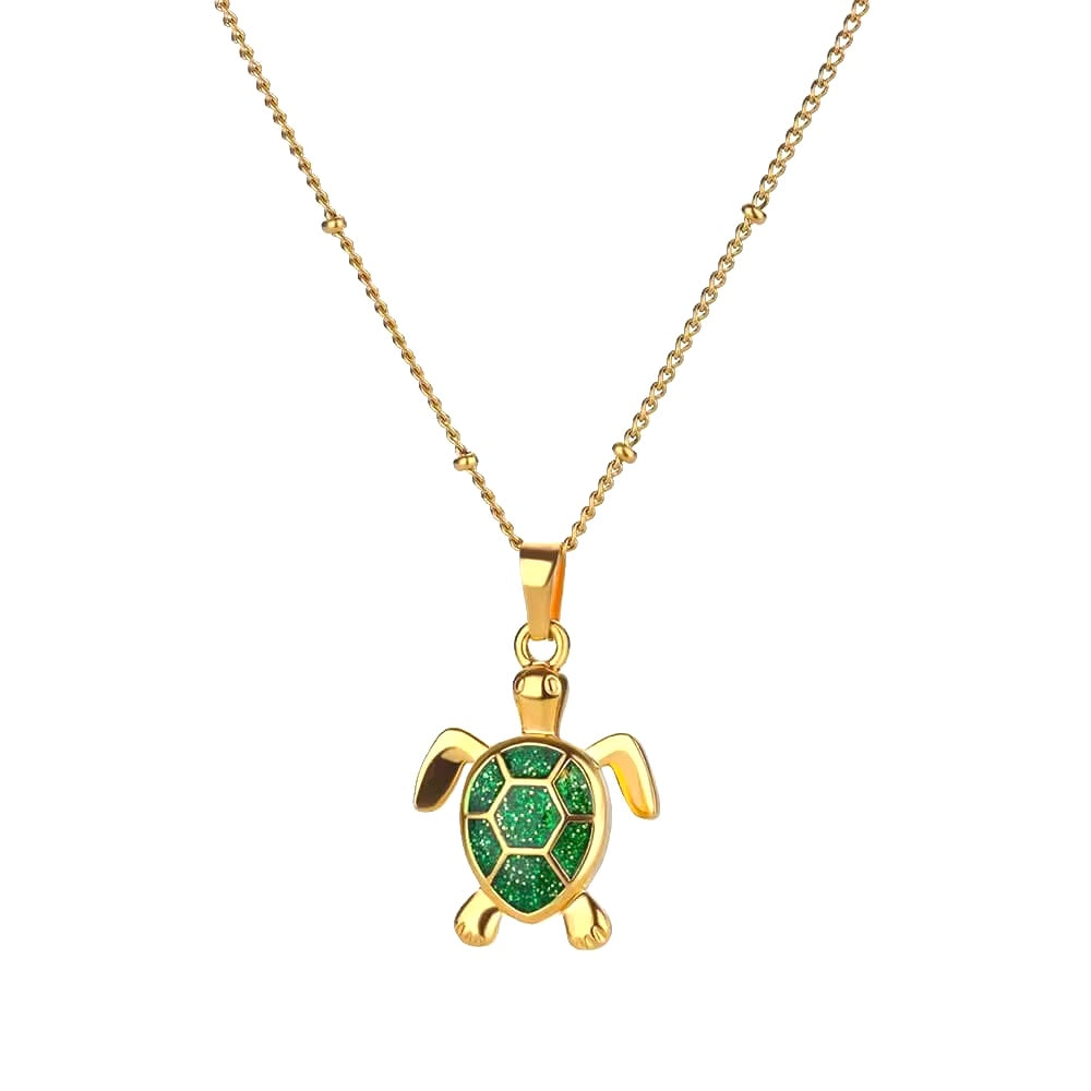 EMERALD LUCKY TURTLE NECKLACE