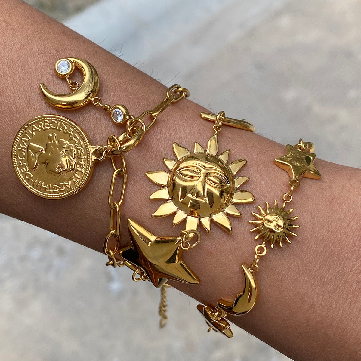 GOLDEN EMPRESS COIN BRACELET