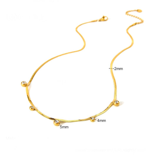 STUDDED ZIRCON NECKLACE