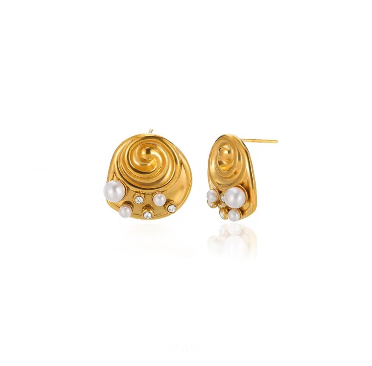OVAL STUD EARRINGS