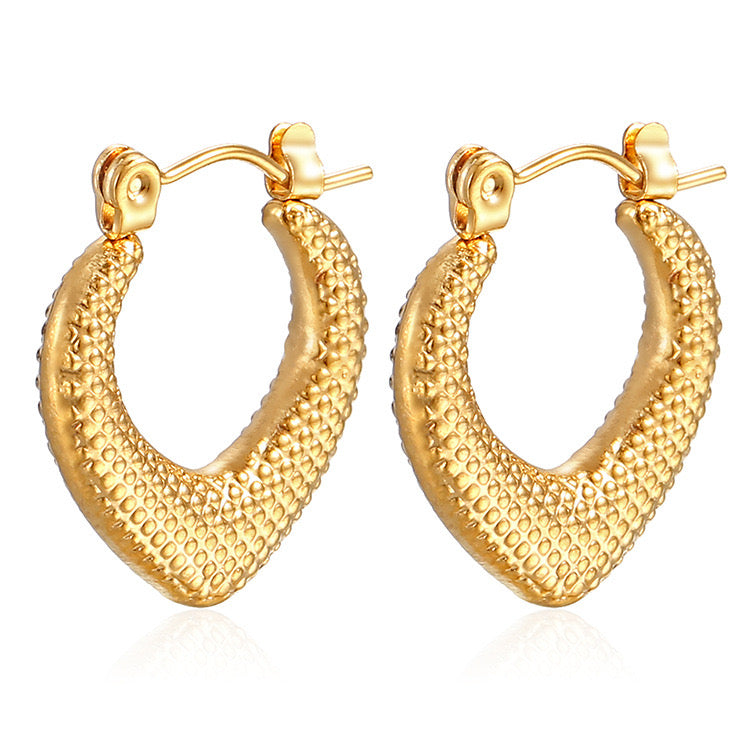 TEXTURE HOOP EARRINGS