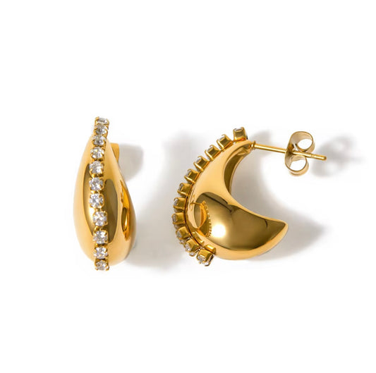 WAVE WATER DROP EARRINGS